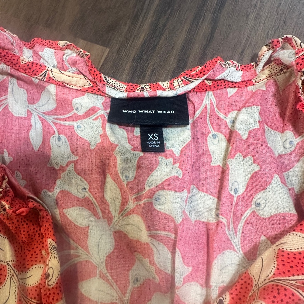 Who What Wear Floral Long Sleeve Dress - Picture 4 of 7